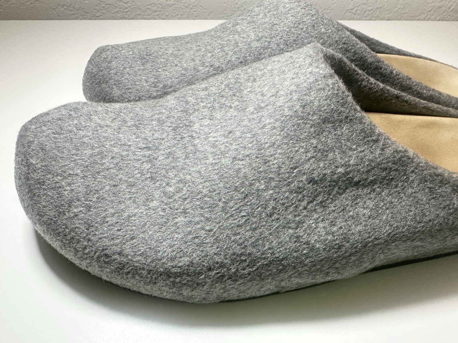 THE ROW Hugo Wool Cashmere Blend Dove Gray Slippers Clogs Shoes IT 41.5 US 11.5
