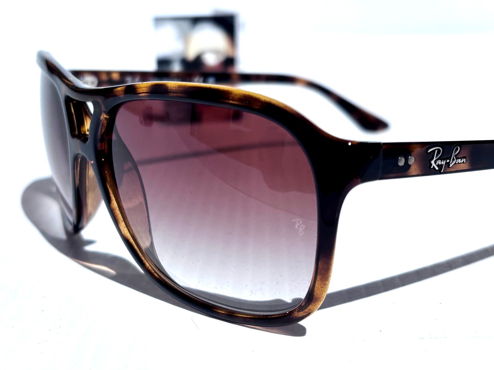 Ray Ban CATS 4000 Light Havana GRADIENT Crystal Brown Sunglass RB 4128 710/51