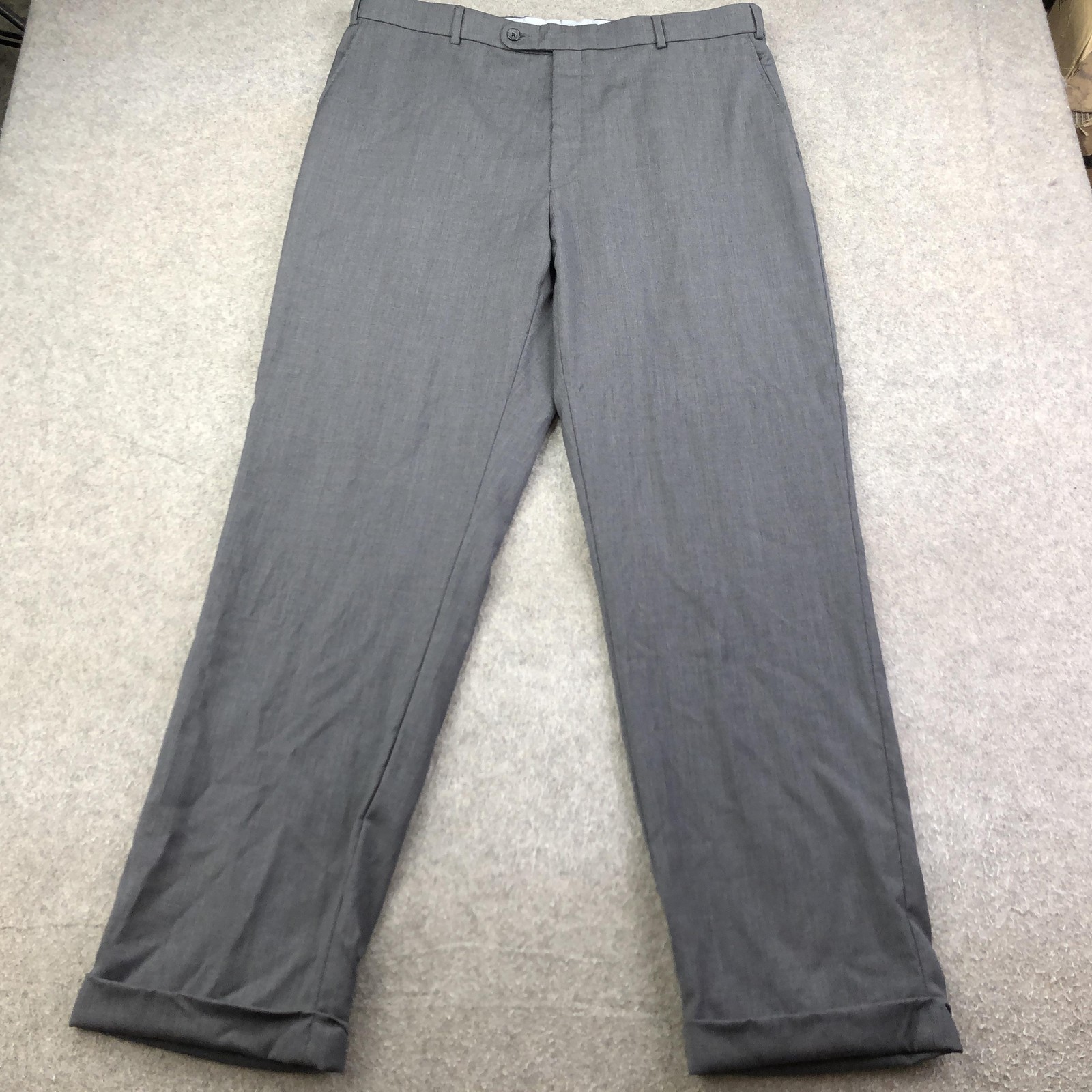 Ballin Pants Mens 40 Gray Wool Dress Comfort-EZE Straight Canada Business