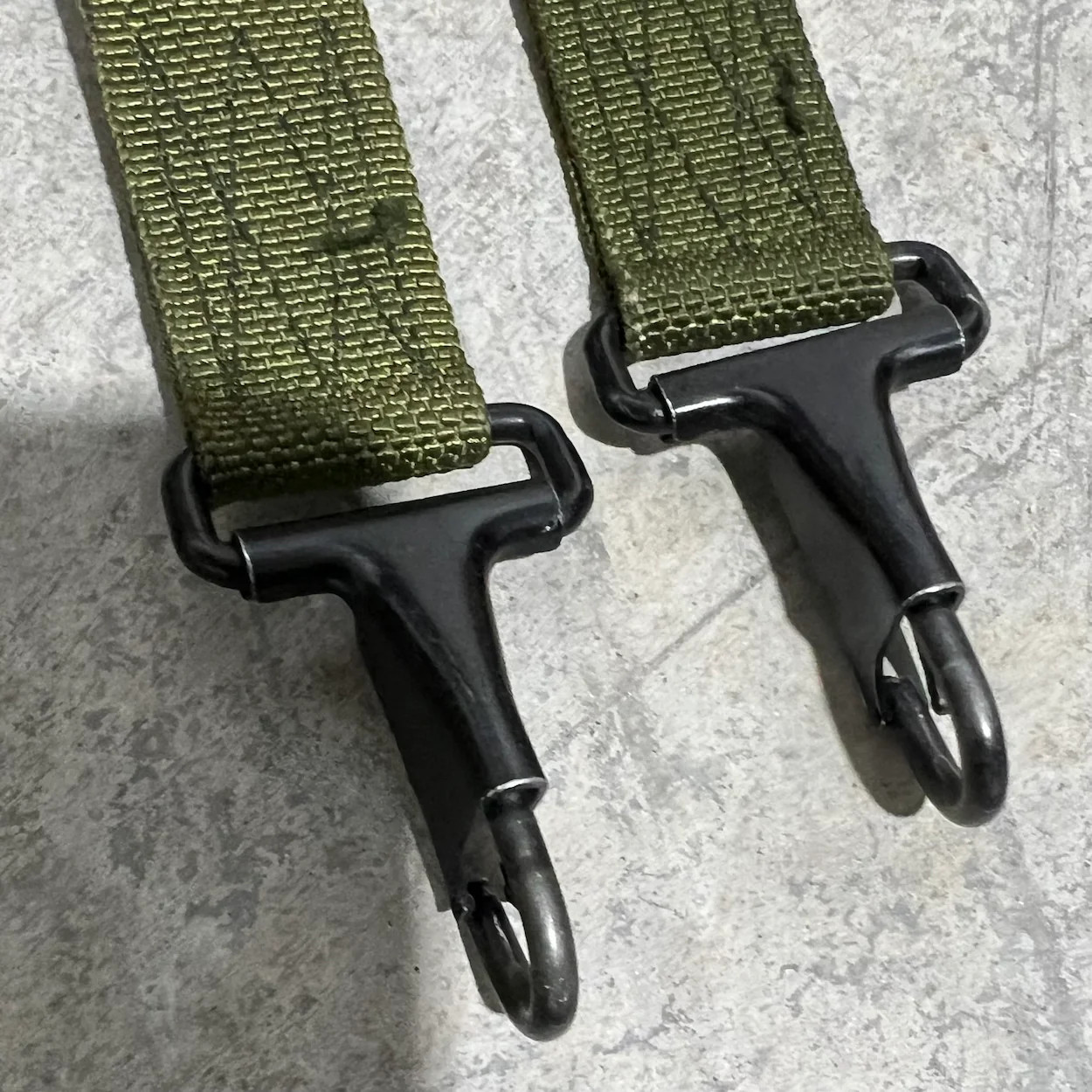 US Military Issued Y-Shaped Suspenders In Olive Drab LC1 By Rothco