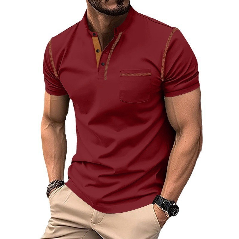 Summer Men’s Color Block Crew Neck T-Shirt