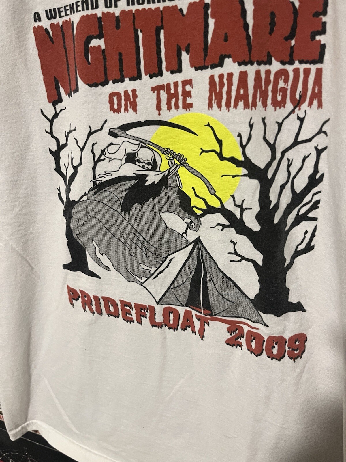 Vintage Y2K 2000’s 2009 Nightmare On Niangua Pridefloat 2009 Ringer Tee