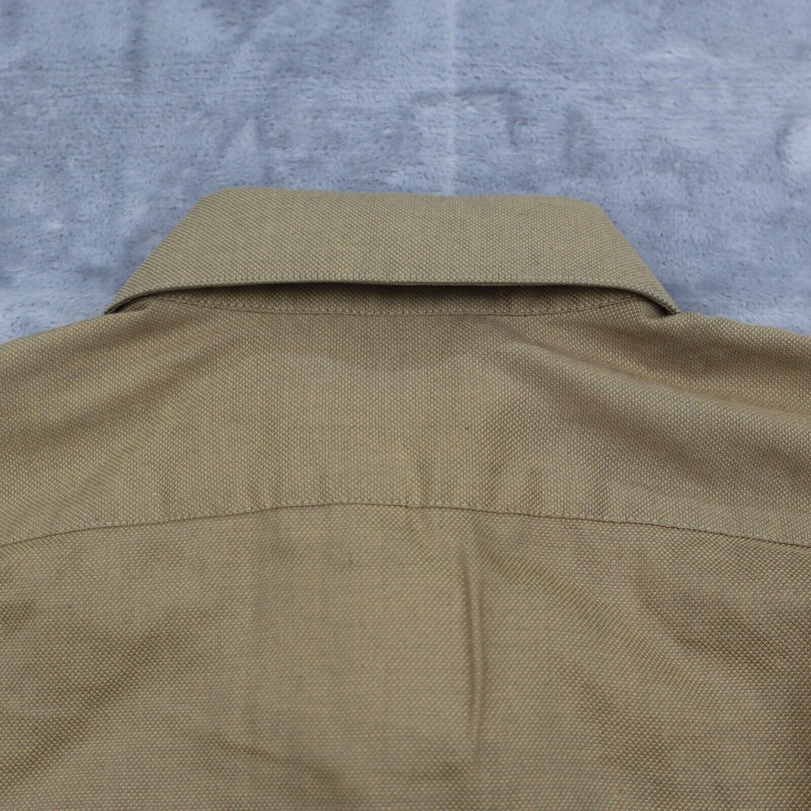 John Henry Shirt Mens 32 Brown Long Sleeve Point Collar Barrel Cuff Dress Shirt