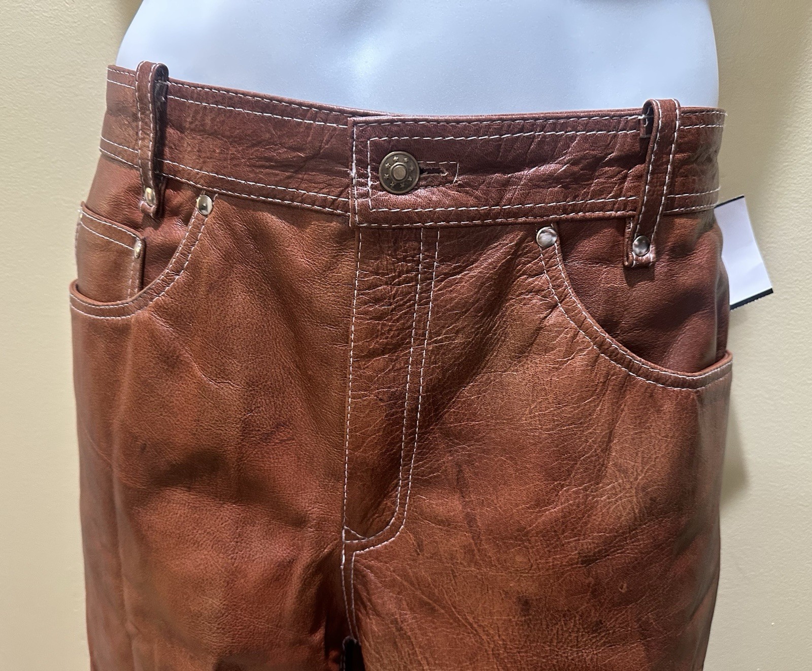 Men’s Real Leather Pants Sz 36