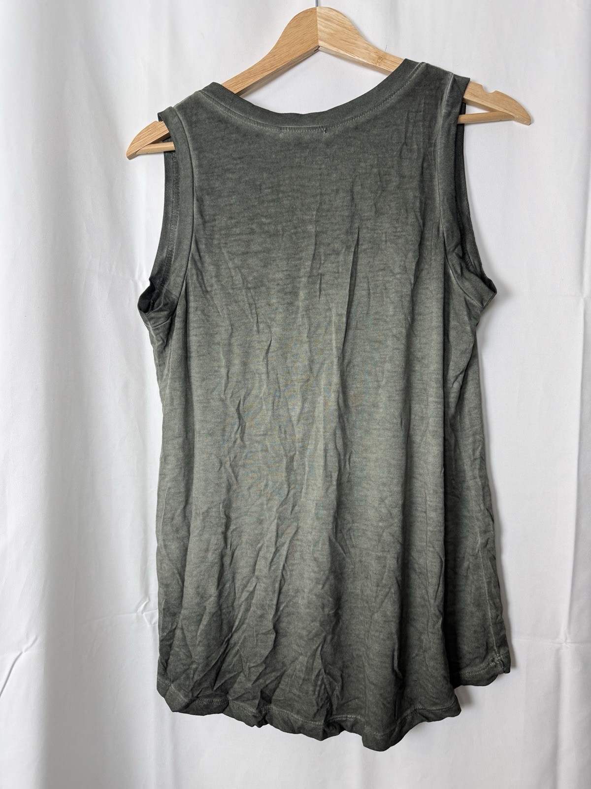 NWT Marisima Made in Italy Tank Top Military Green One Size Lagenlook