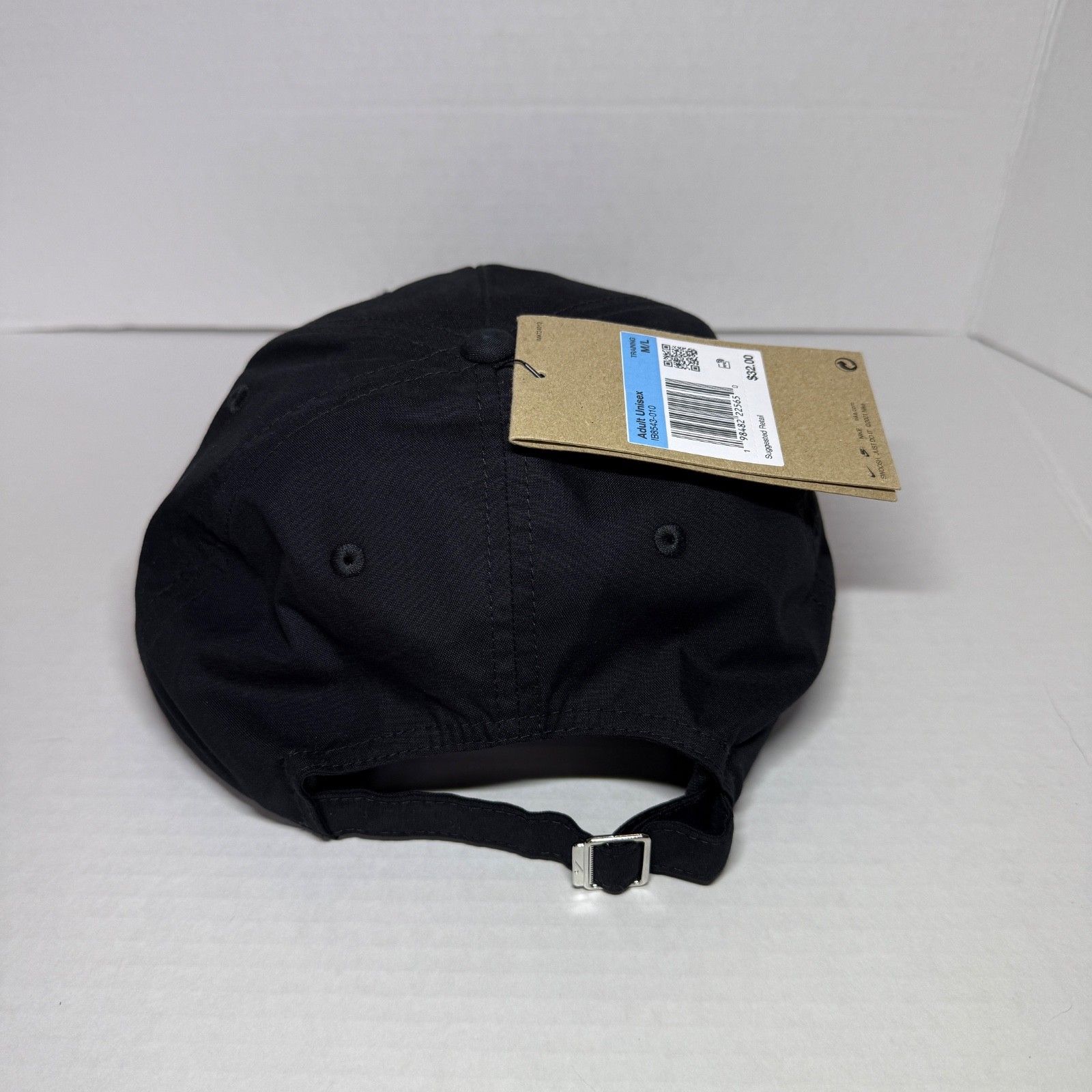 Nike Pro Golf Training M/L Unstructured Strapback Rope Hat #IB8543-010 Black Cap