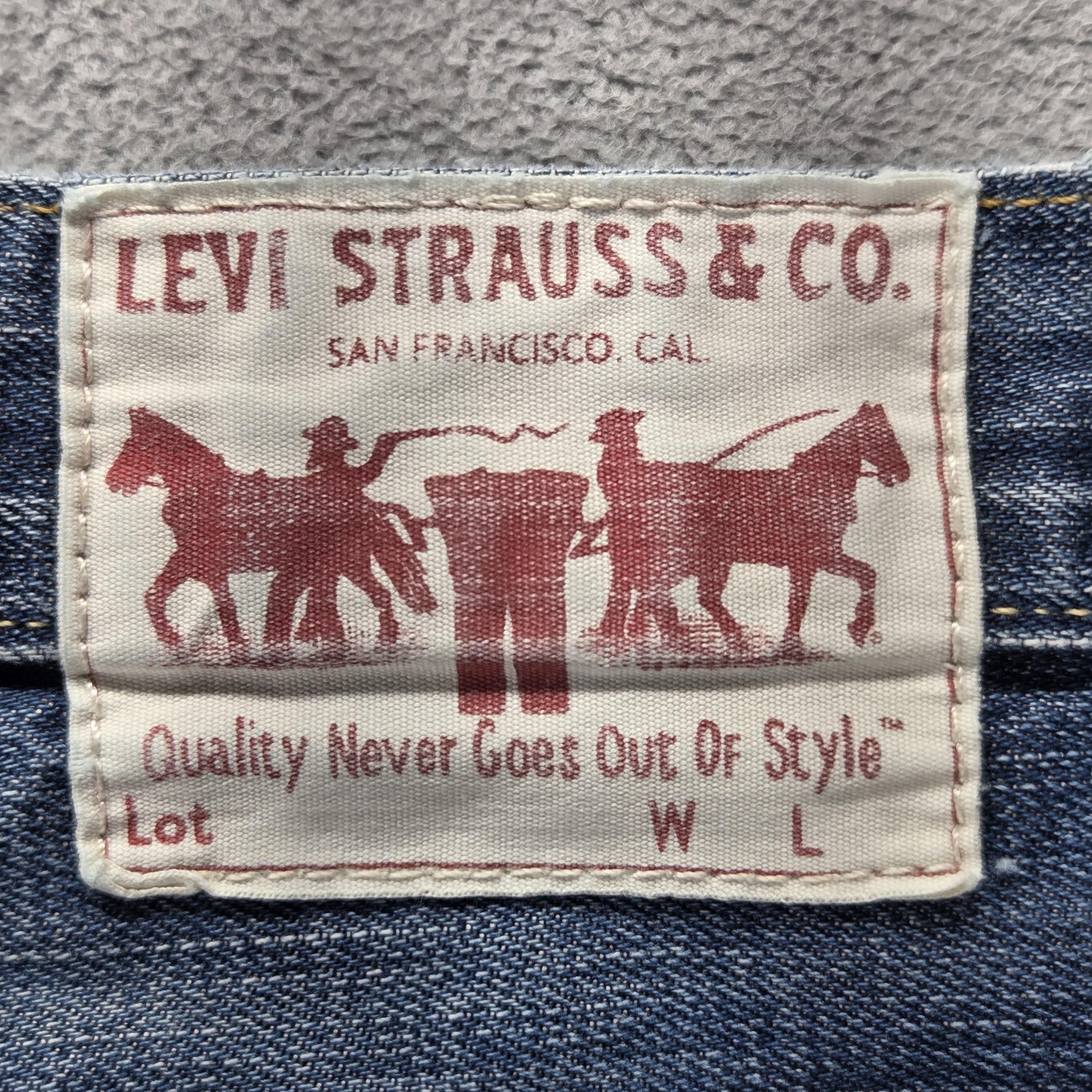 Vintage Levis Engineered Jeans Mens 34×34 Blue Honeycomb Whiskers Zip Fly