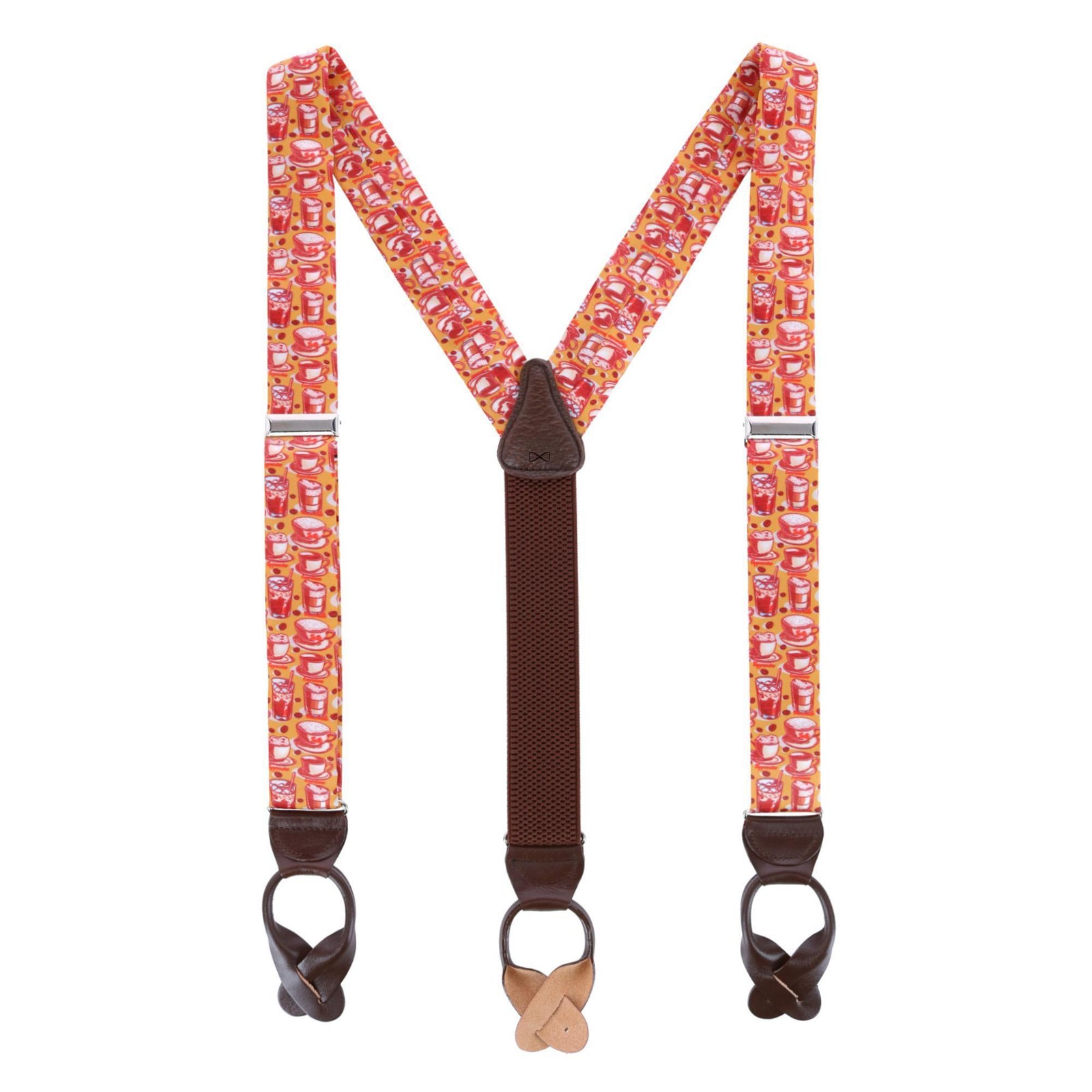 Trafalgar Men’s Highly Caffeinated Silk Button End Suspenders