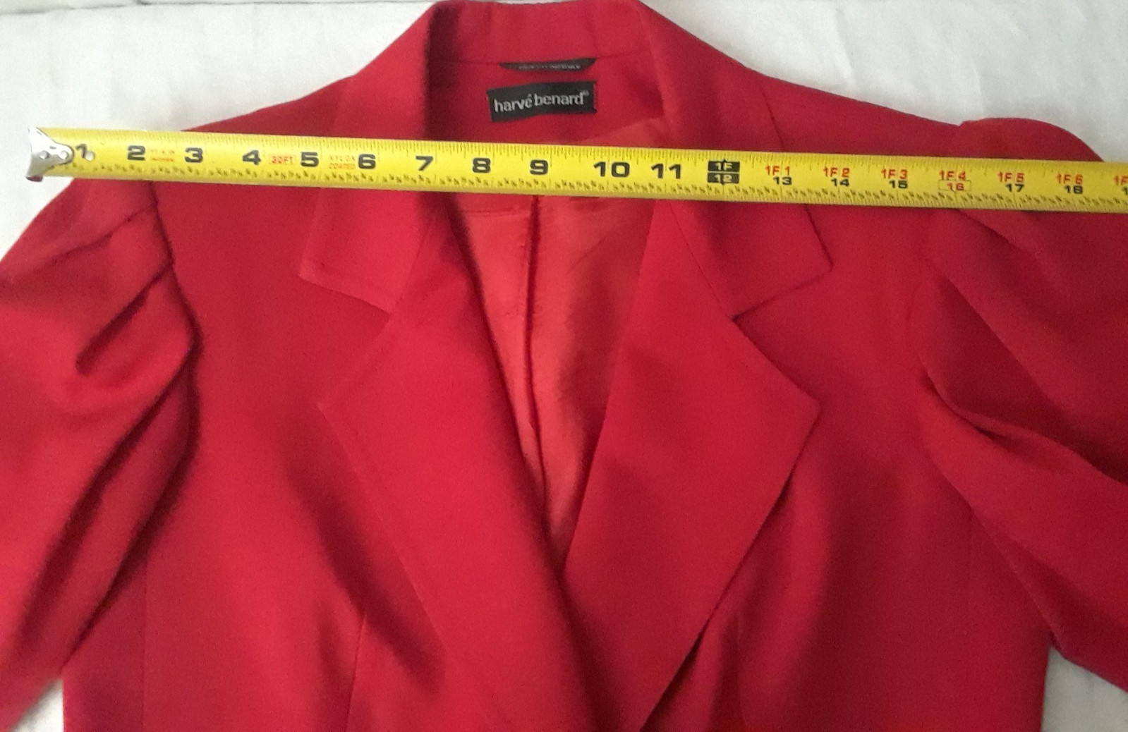 Vintage Harvé Benard Women Red Work Jacket Button – Wool – Size 8