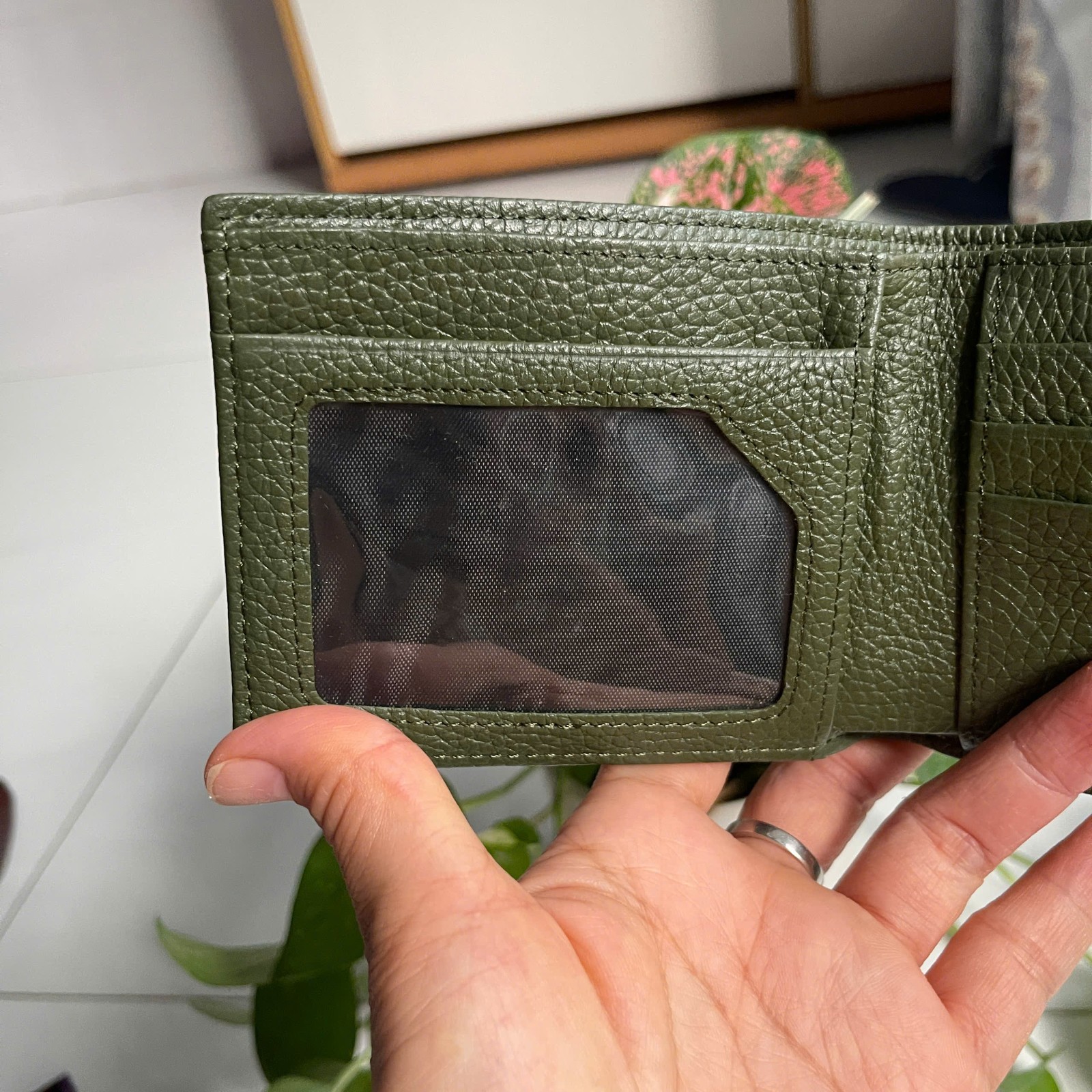 Green 100% Real Genuine EXOTIC Leather Skin Men’s Bifold Wallet,Cardholder