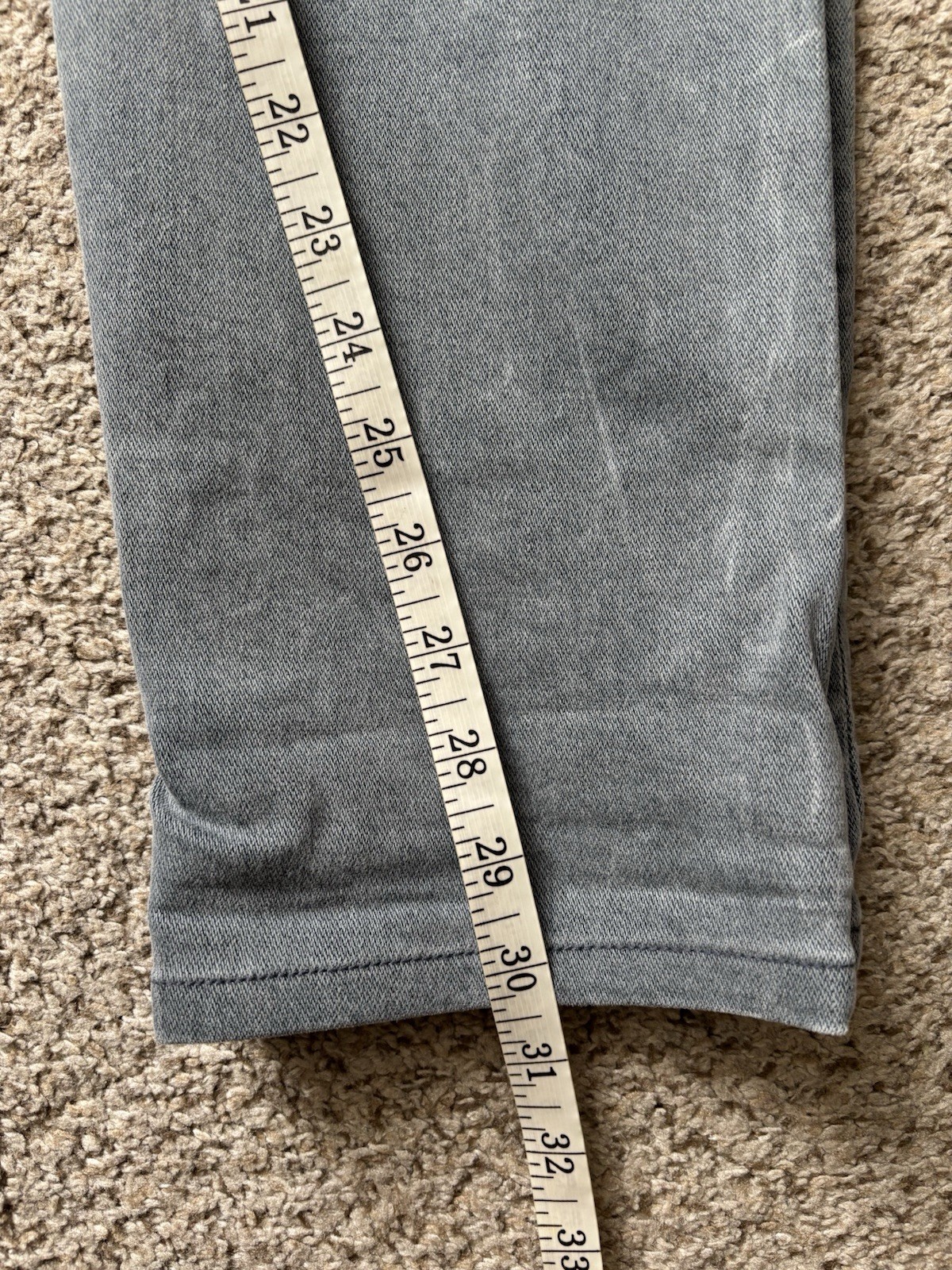 rag & bone Jeans Mens Size 30×30 Gray Blue Fit 2 Slim Button Fly Stone Wash