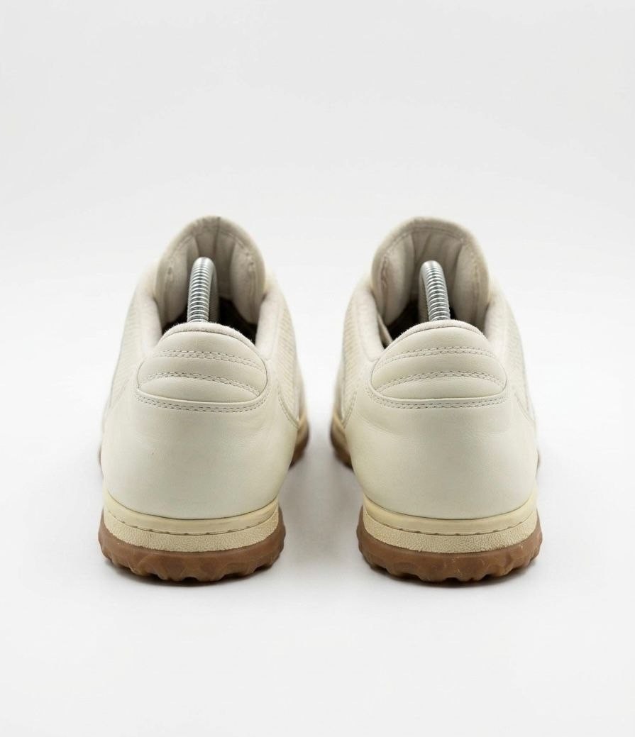 Gucci MAC80 Low Top Leather Skateboard Sneakers Off White Gum Size G 7