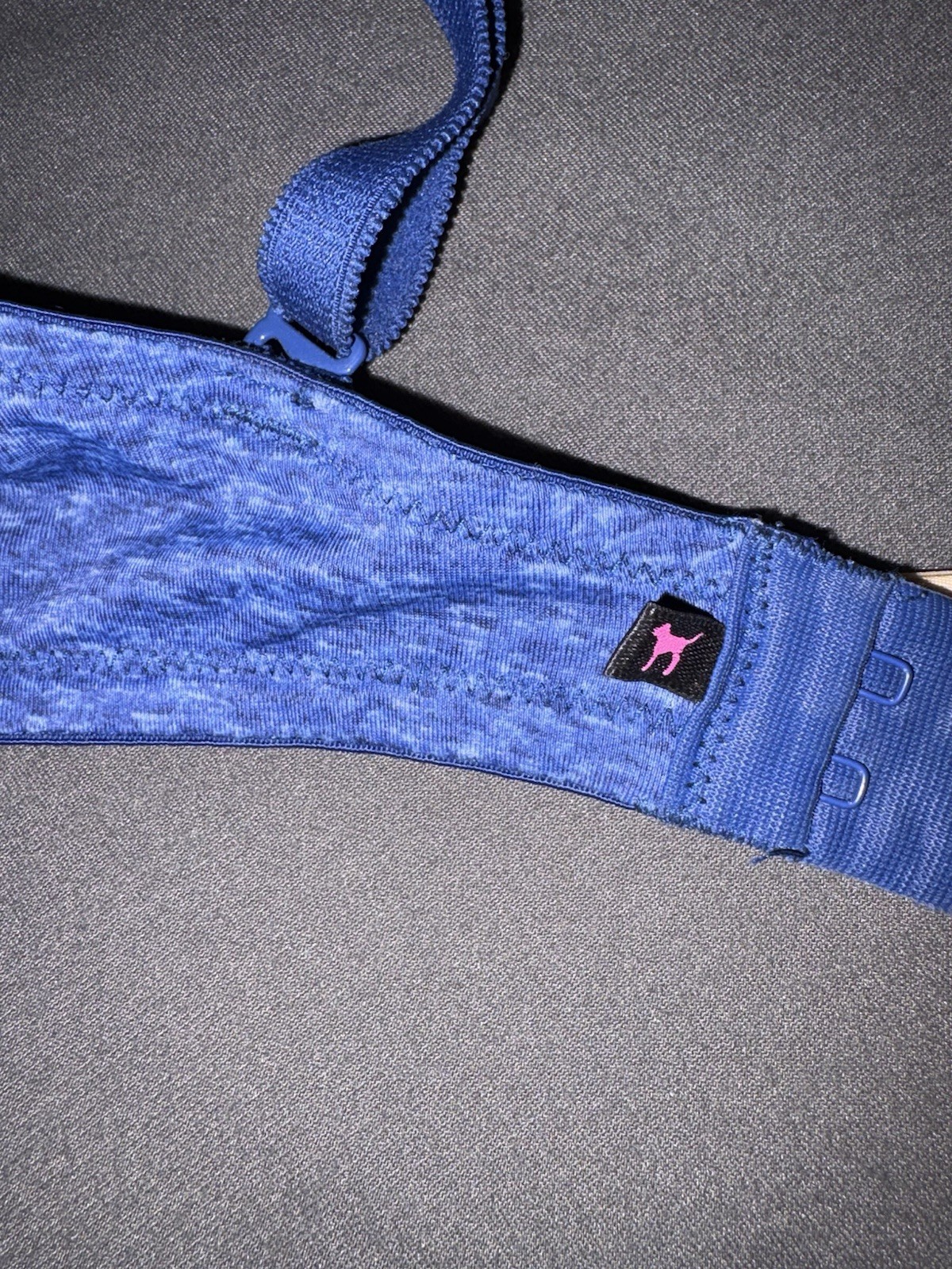 PINK Victoria’s Secret 36D T-Shirt Underwire Bra Blue Pink Logo Adjustable