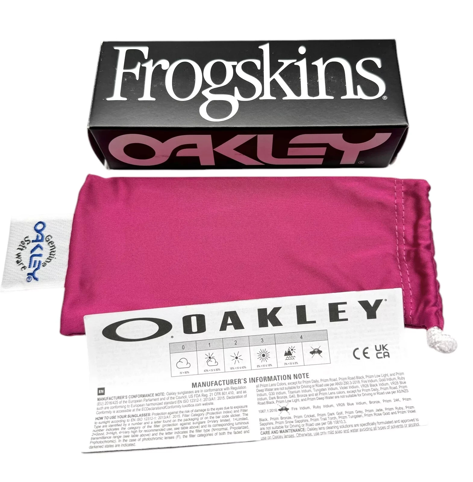 NEW Oakley Frogskins OO9284-0155 Sunglasses Matte Crystal Grey Prizm Ruby Lens