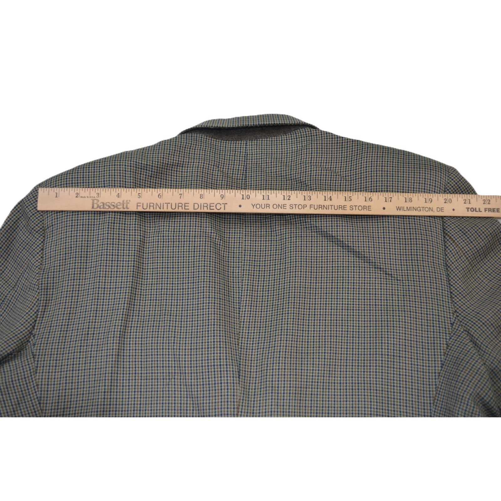 Stanley Blacker Mens 48R Blazer Sport Coat Houndstooth Wool Blend Tailored USA