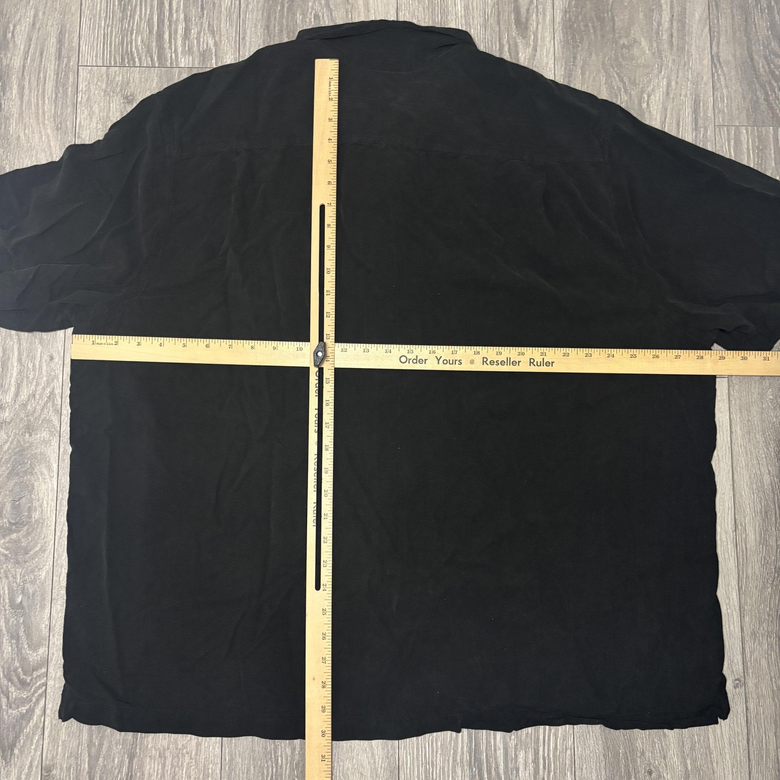 Tommy Bahama Shirt Mens 3XL Black Short Sleeve Camp Button Front Tonal Jacquard