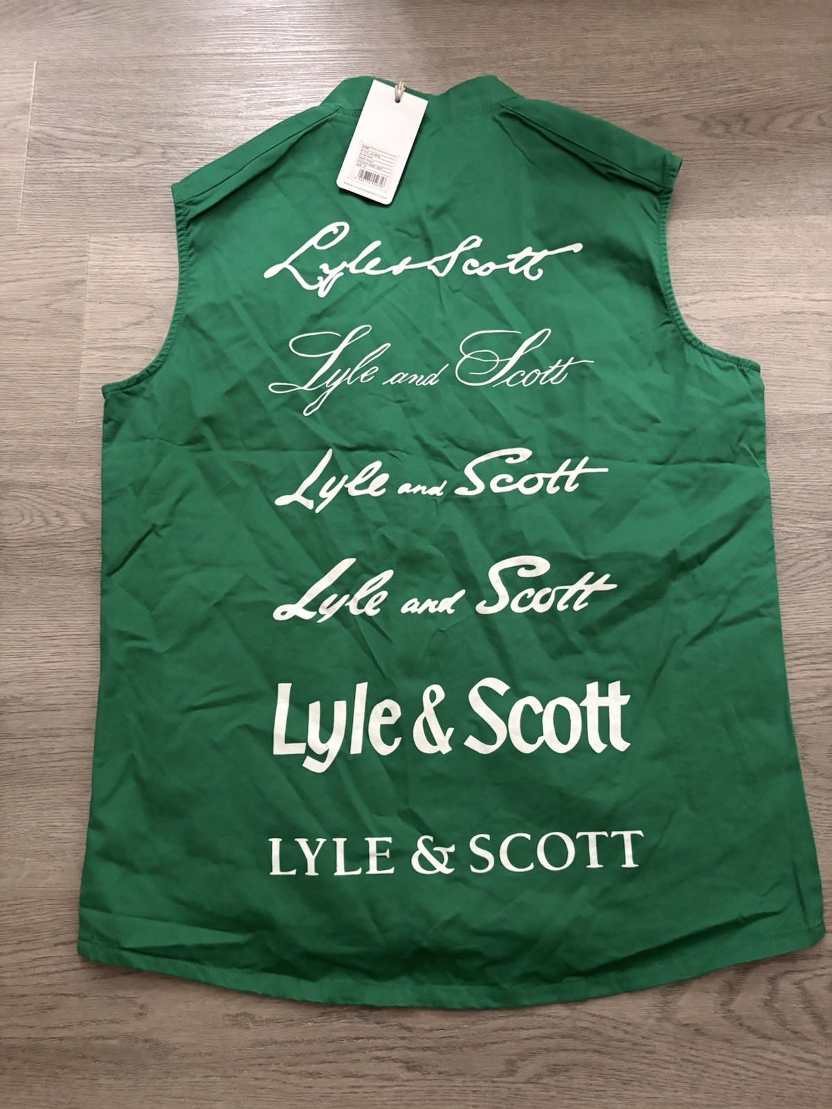 Lyle & Scott Men’s Green Cotton Script Gilet – Size Medium – New With Tags