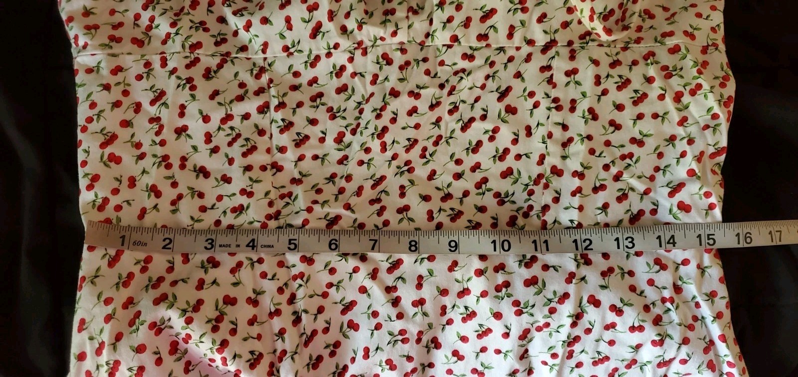 Halter Rockabilly Swing White & Red Cherries Dress Sz L