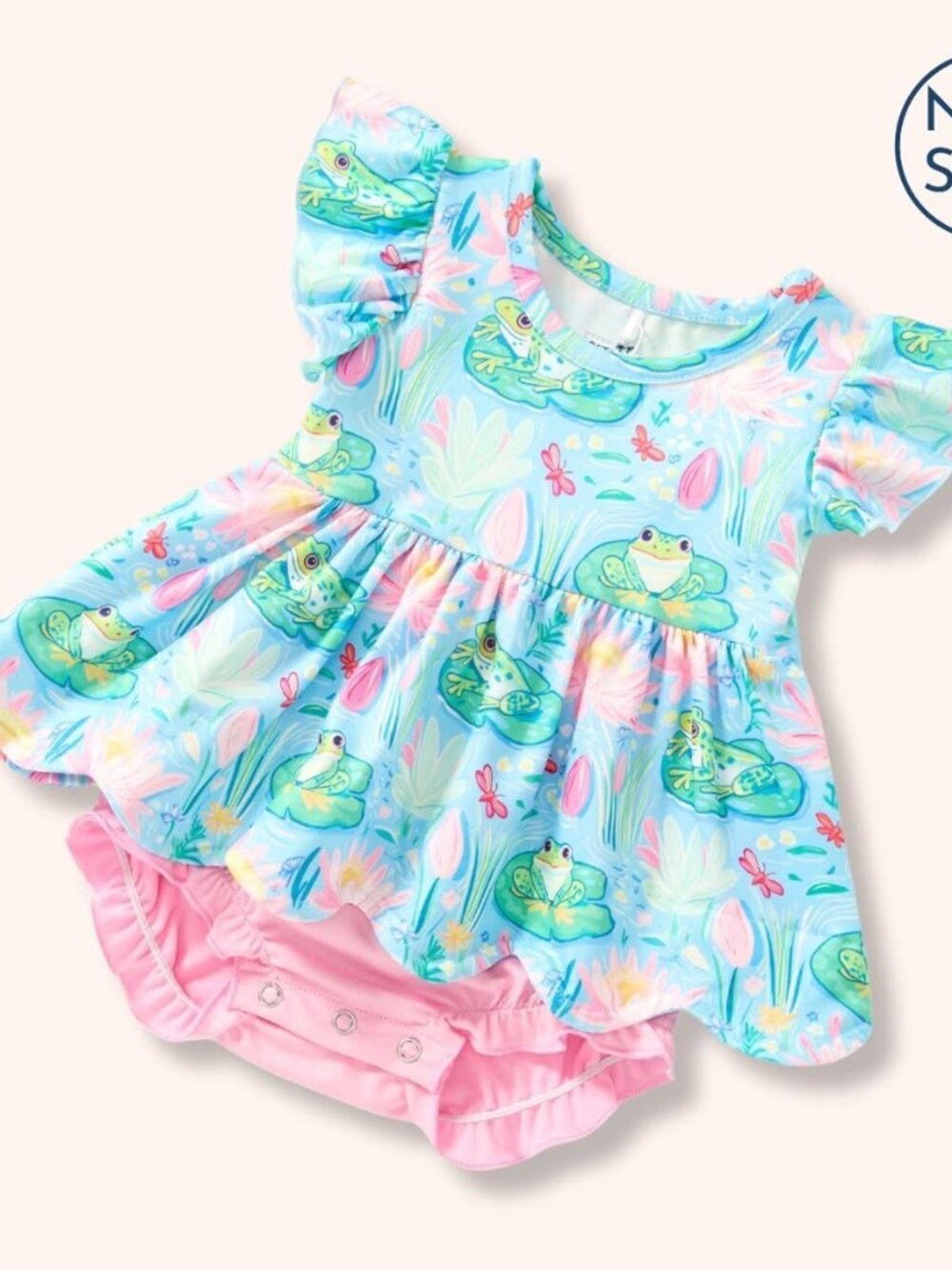 PETE + LUCY PREPPY POND GIRL INFANT ROMPER SIZE 6-9 MONTH