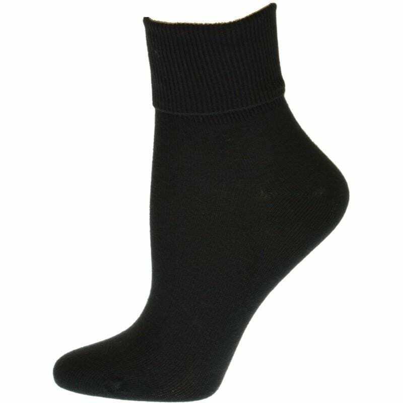 Turn Cuff Organic Cotton Seamless Toe 3 Pair Soft Socks, Women Active Wear Socks