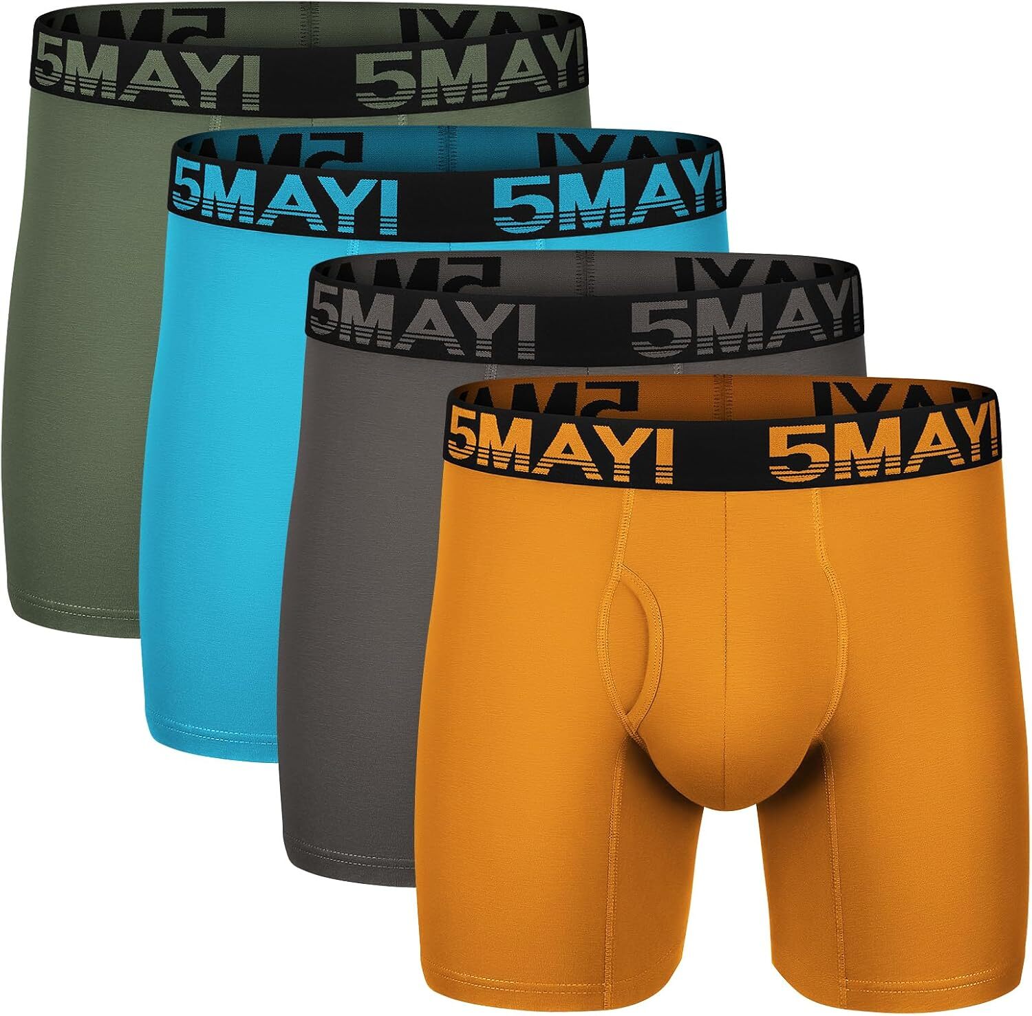 5Mayi Men Underwear Boxer Briefs Cotton Regular Long Mens Boxer Briefs Und