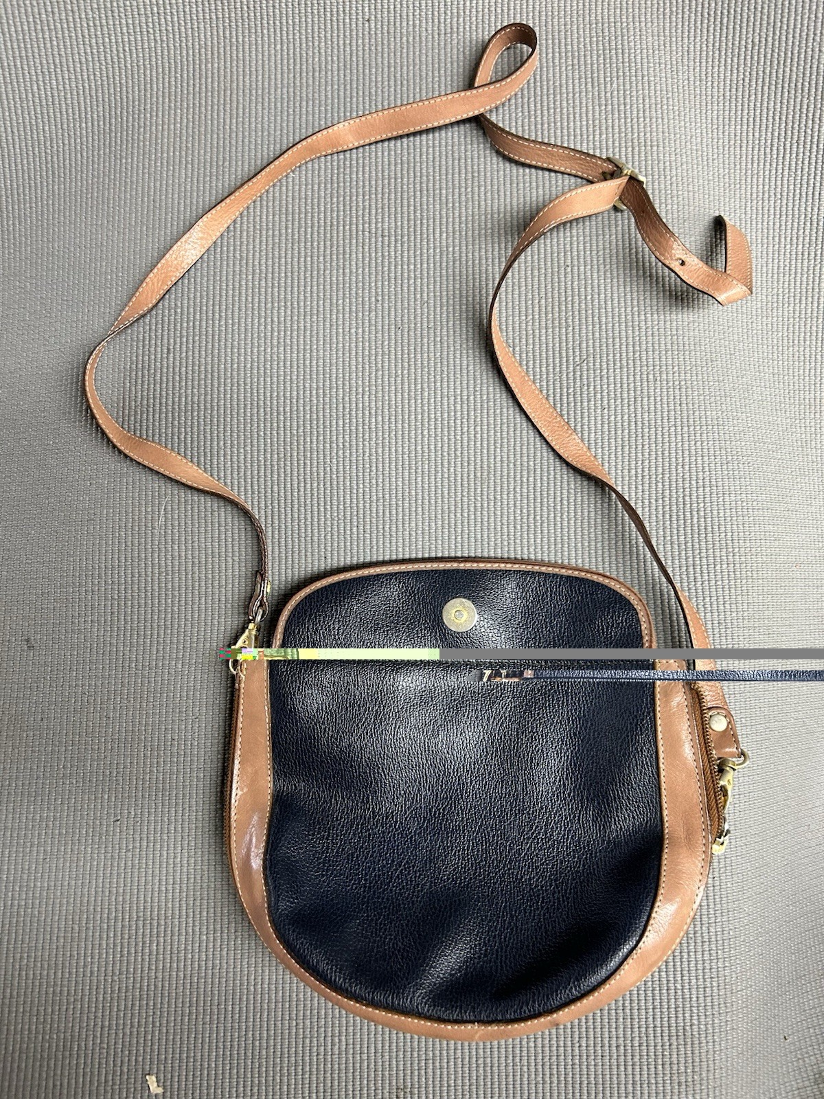Vtg Italian Blue Or Red Italian Leather Crossbody Bag Saddle Handbag By I Santi