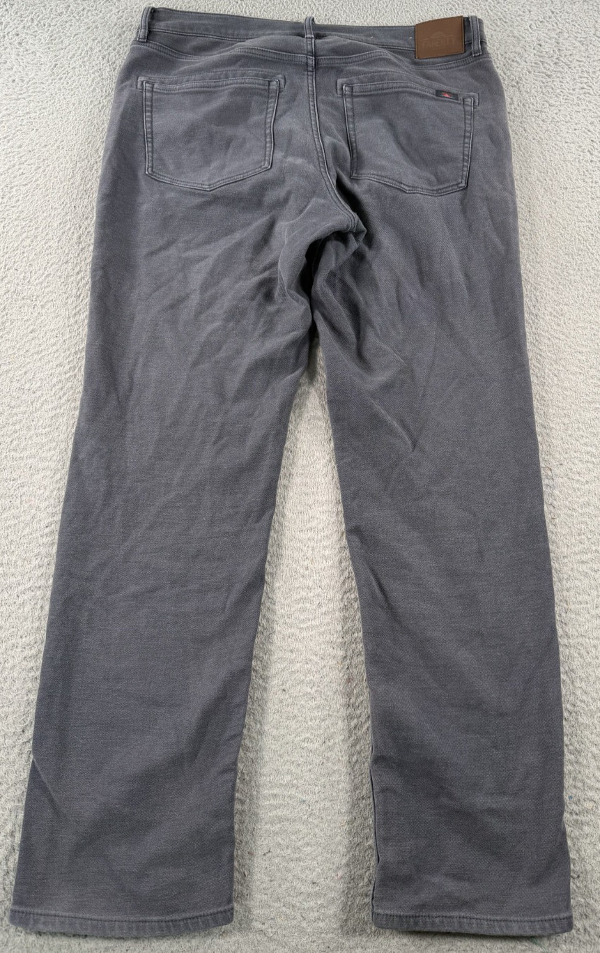 Faherty Jeans Mens 32×28 Gray Charcoal Wash Regular Straight Denim Pants Casual