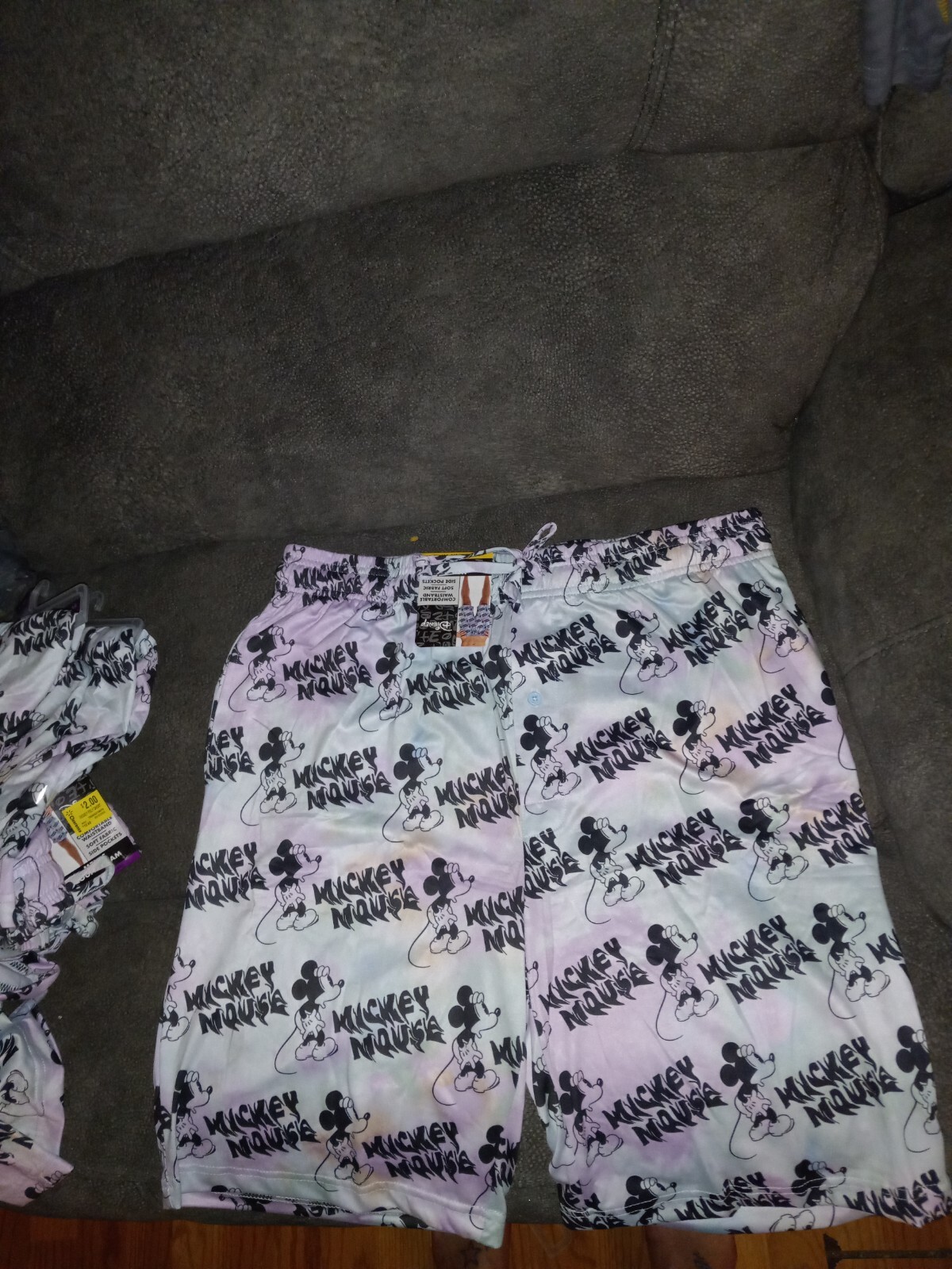 NEW Disney Mickey Mouse Men’s Lounge Jam Pajama Sleep Shorts Size M (32-34)