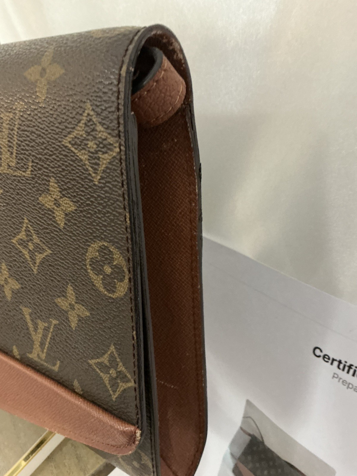 LOUIS VUITTON Monogram Bordeaux Shoulder Bag with COA Preloved Good 👜