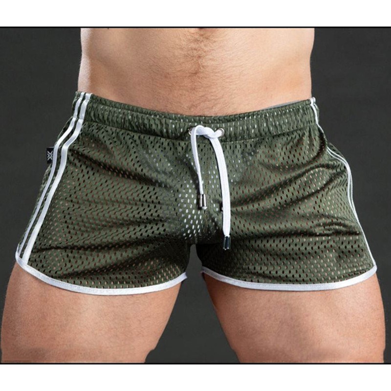 Mens Mesh Workout Running Sports Shorts Breathable Gym Training Fitness Pant