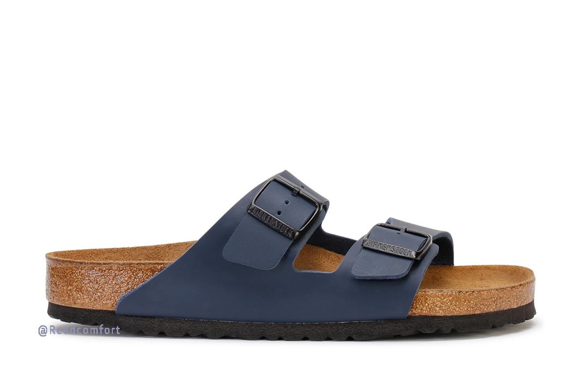 Birkenstock Arizona Blue Sandals Birko-Flor Soft Footbed Unisex Shoes New w/ Box