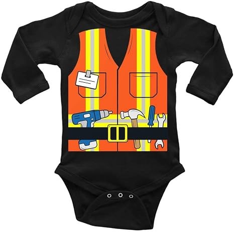Construction Worker Vest Romper Baby Short Sleeve Clothes