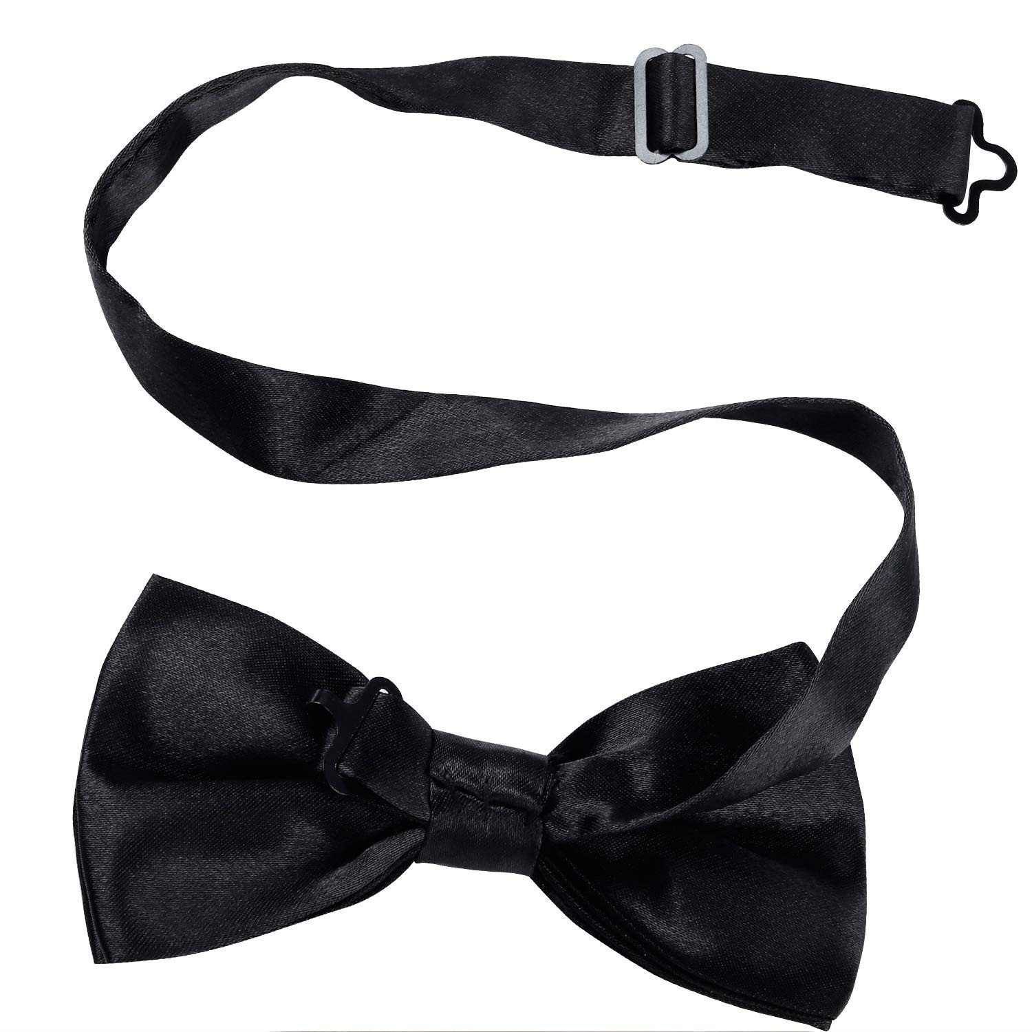 10 Pcs Elegant black Pre-tied Bow ties Formal Tuxedo Bowtie Set with Adjustab…