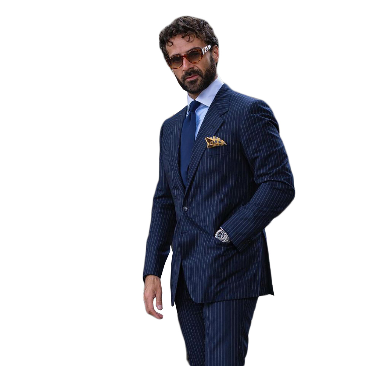 Striped Men Suits Single Breasted Stripes Wedding Prom Groom Tuxedos Regular Fit