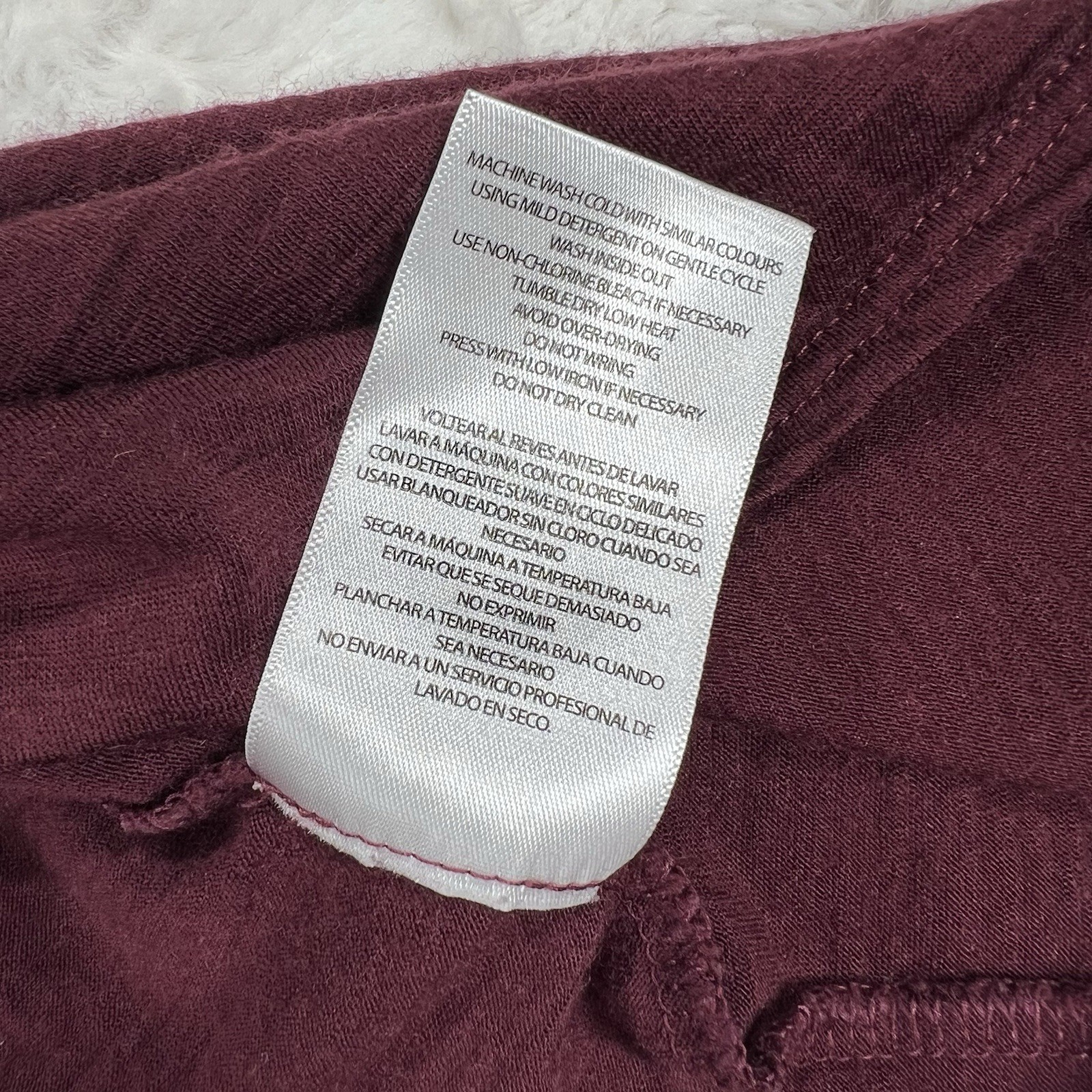 Seg’ments 100% Merino Wool Baselayer Shirt Womens XXL Burgundy Long Sleeve *Flaw