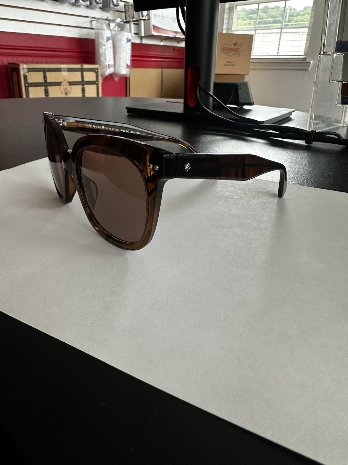 Kate Spade New York HELLO SUNSHINE Cat Eye Tortoise Brown Sunglasses 140mm