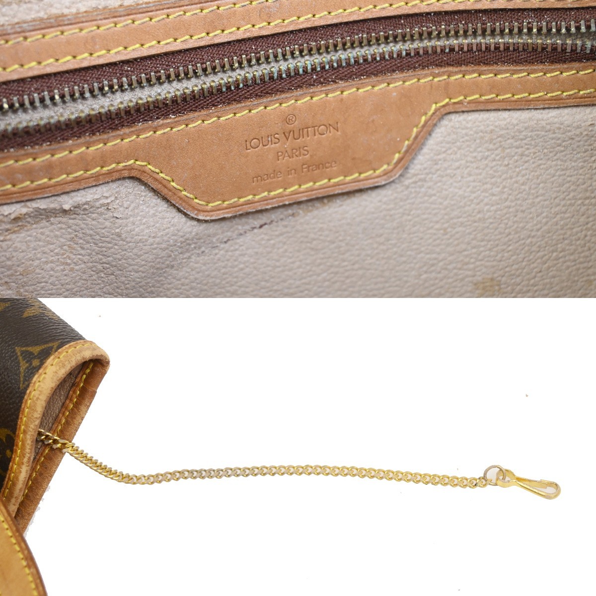 LOUIS VUITTON BUCKET GM Shoulder Tote Bag Monogram Leather Brown M42236 64KD021