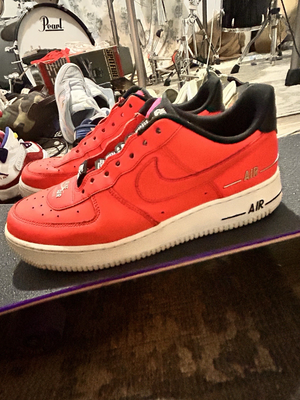 Nike Air Force 1 Low Multicolor Red Black White Low Top Sneakers