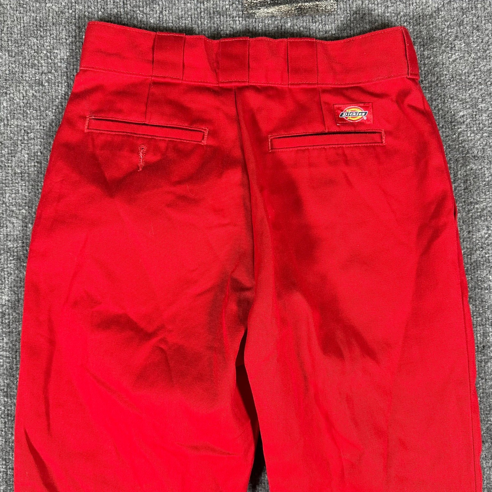 Dickies Pants Mens Size 28×26 Red Straight Leg Flat Front Casual Workwear