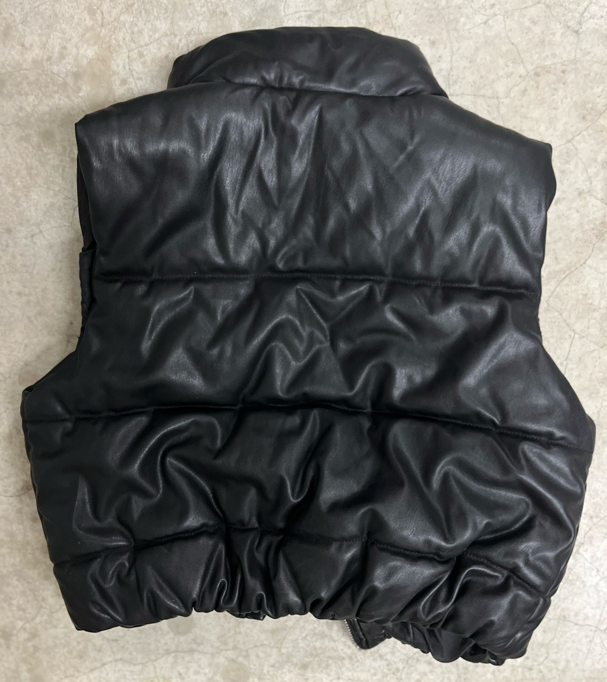 Ambiance Women’s Black Quilted Puffer Vest Full Zip w/ Pockets, Size S
