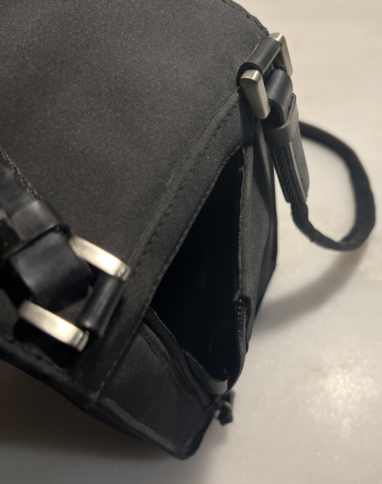 Worthington Small Crossbody Bag Black On Black Approximately 5x7x2-1/2 Compact
