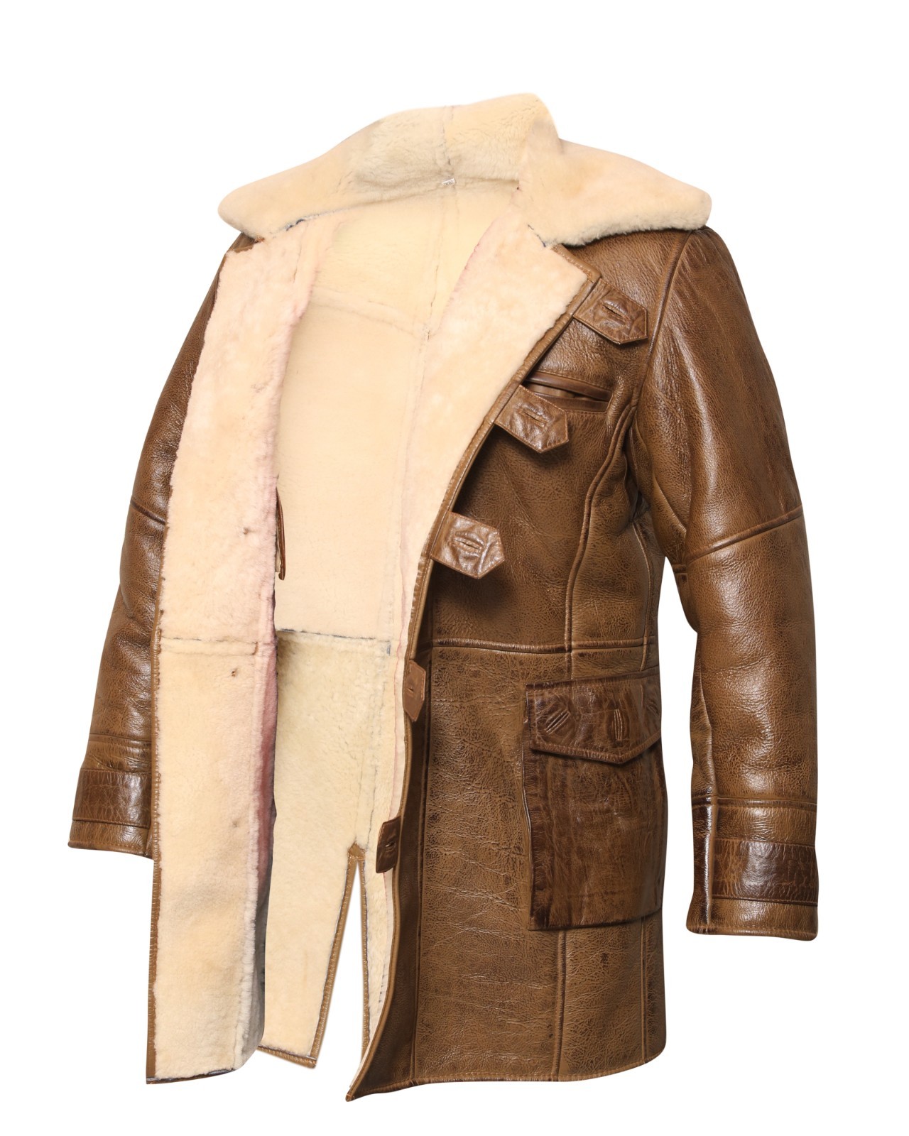 Tom Hardy Bane The Dark Knight Rises Real Shearling Real Leather Coat Jacket