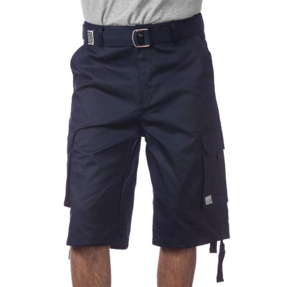 Pro Club Men’s Cotton Twill Cargo Shorts With Belt