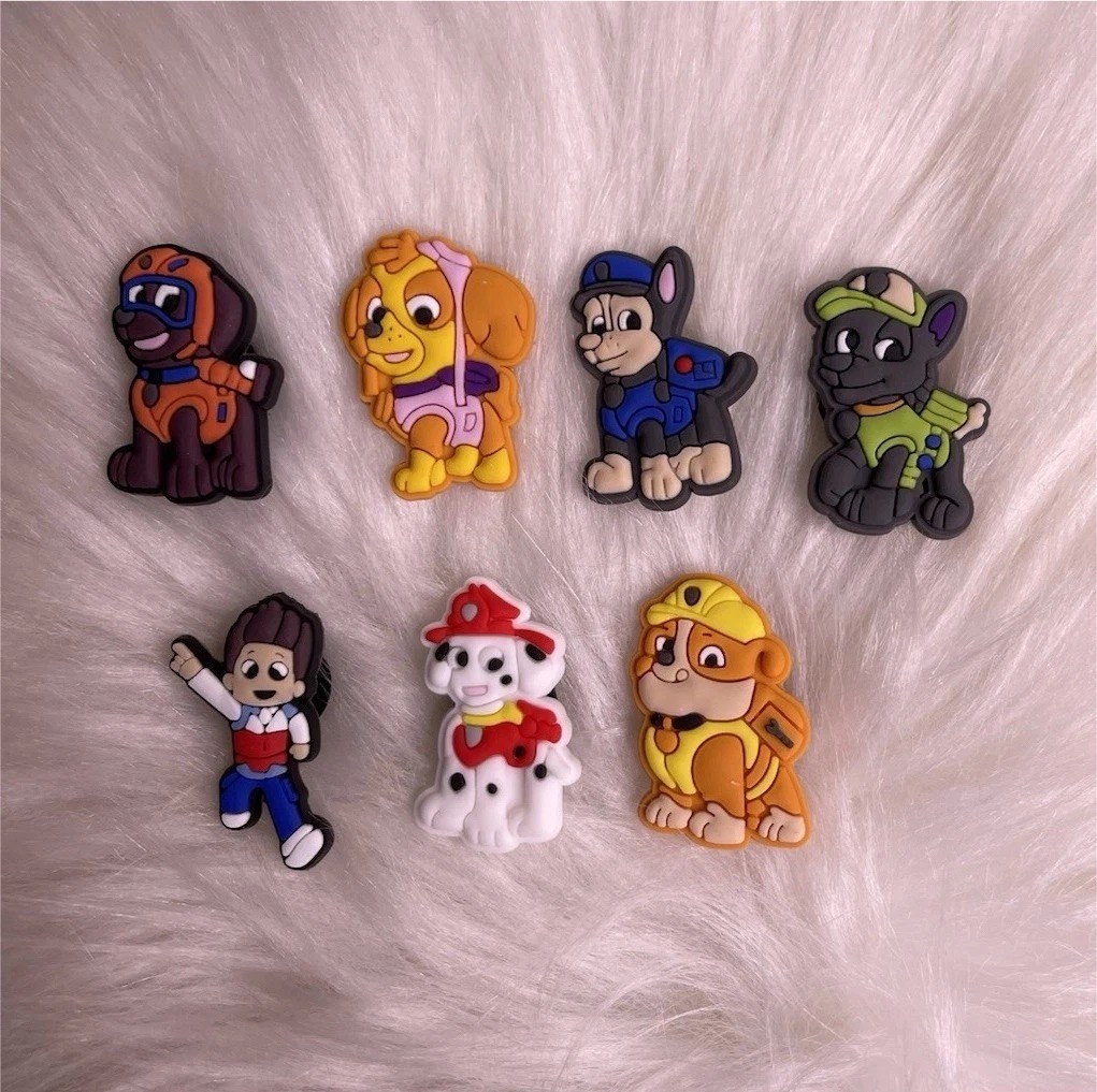 PAW Patrol Croc Charms – Skye, Chase, Marshall, Rubble, Rocky set of 7
