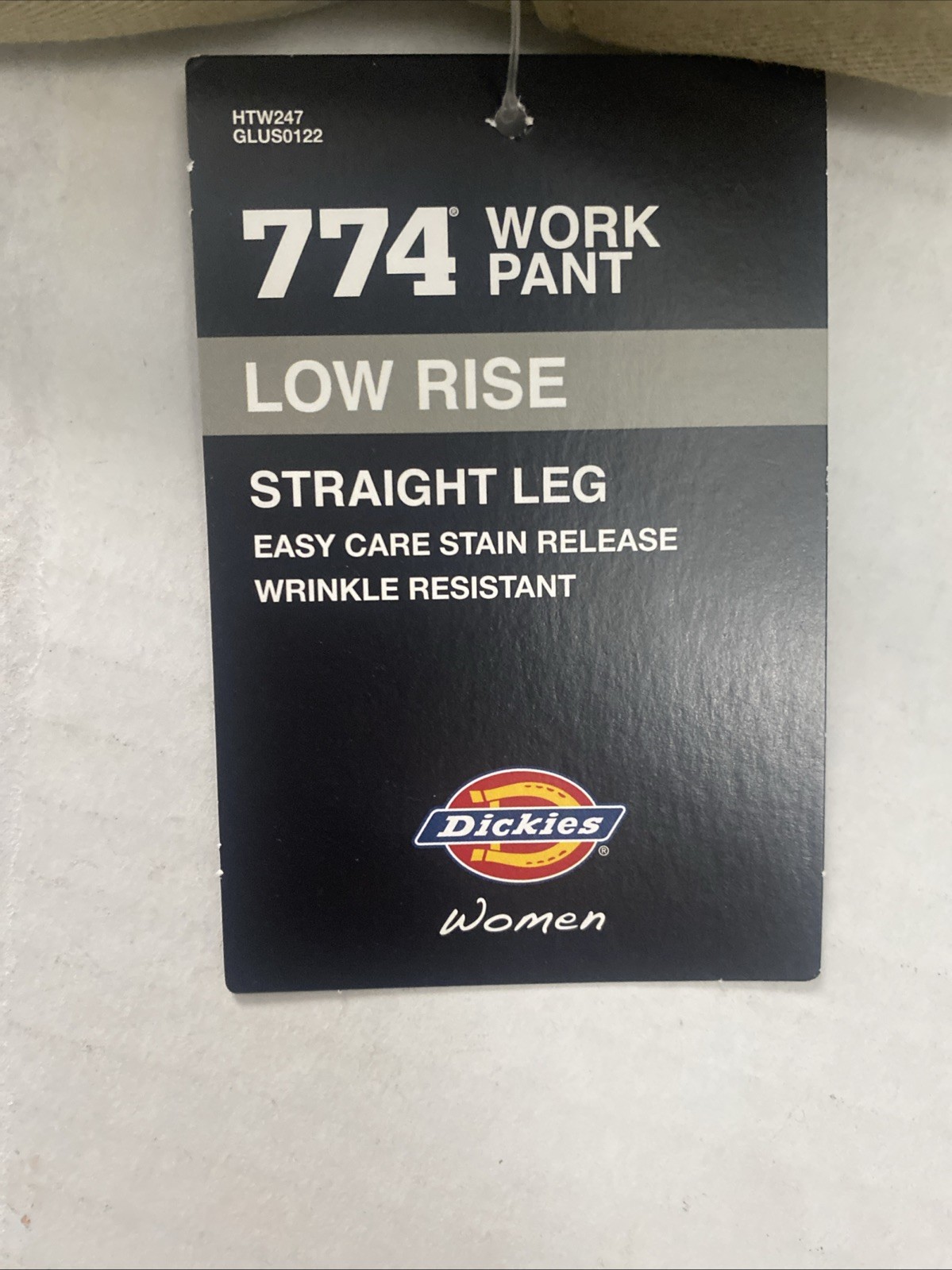 Dickies Women’s 774 Work Pant Low Rise Straight Leg Khaki, Black, or Dark Navy