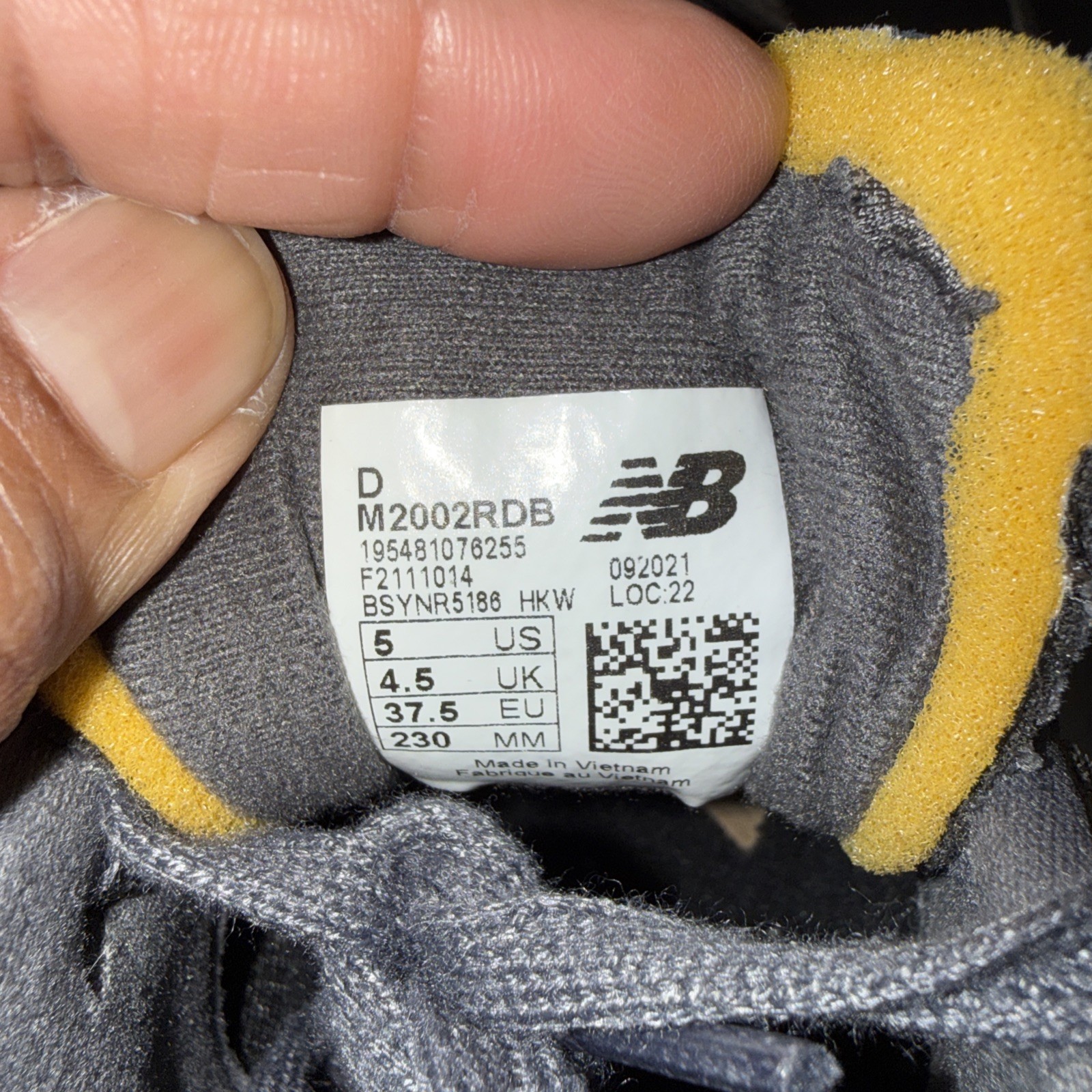 Size 5 – New Balance 2002R Protection Pack-Phantom, M2002RDB, Very Clean, No Box