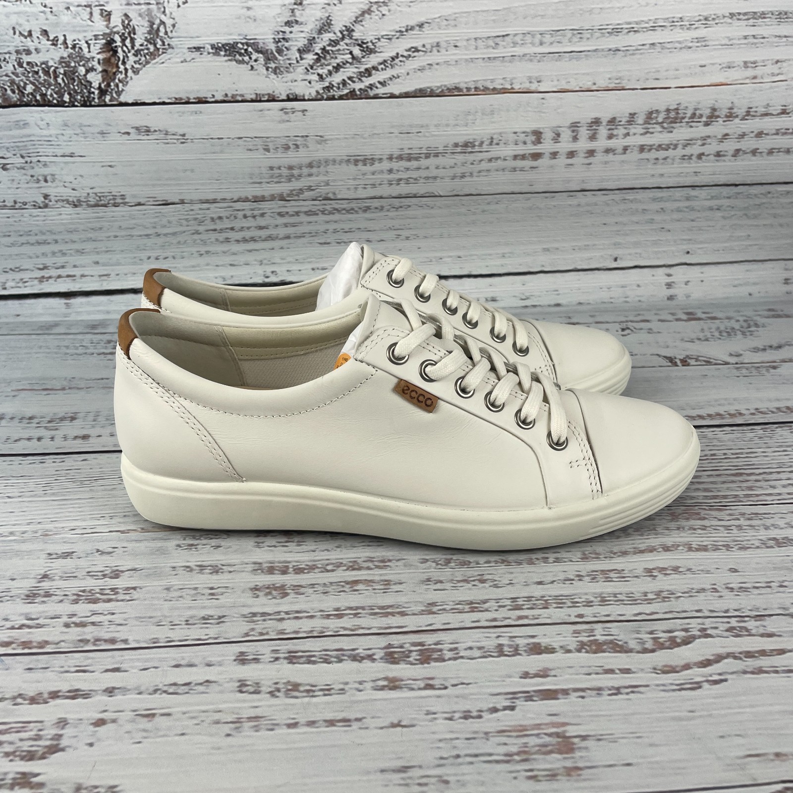 ECCO Soft 7 Women’s EU 40 US 9-9.5 Sneakers White Lace Up
