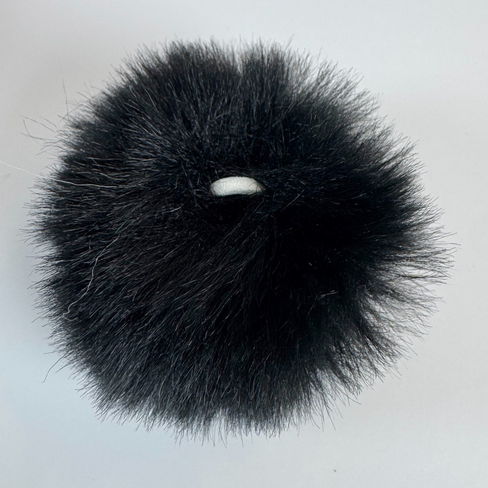 100pcs 6cm Faux Fur Pom Pom Balls with Elastic Loop DIY Keychain Bag Charm Craft