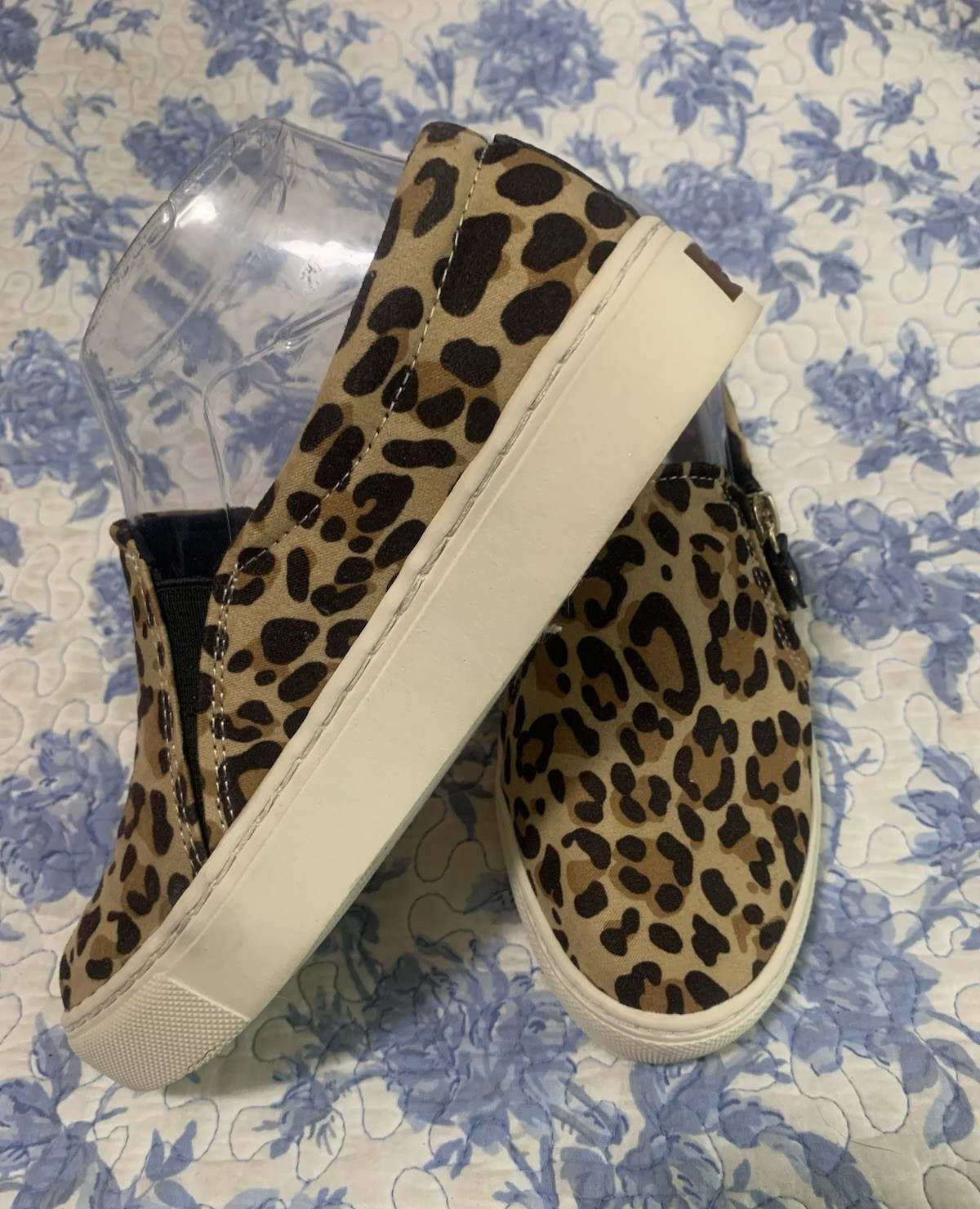 Dr. Scholl’s Be Free Energy Tech Leopard Slip-On Zipper Comfort Shoes Women 6 M
