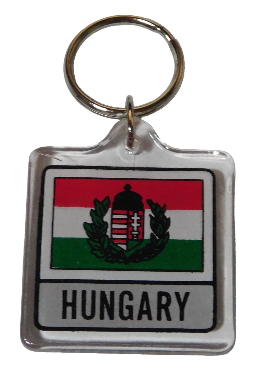 Hungary Country Flag Acrylic Double Sided Keychain Key Chain KF-106